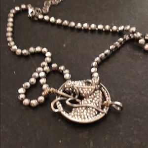 Equestrian inspired crystal necklace